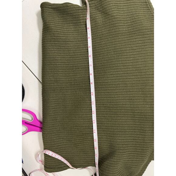 4 for $10 Olive Mock Turtleneck Sweater Dress M - Picture 5 of 5